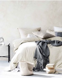 Aura Home - Chambray Fringe European Pillowcase