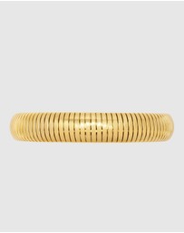 Nialaya Jewellery - 12mm Gold Stretch Bangle