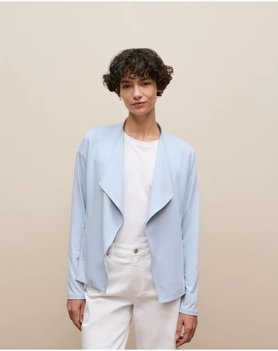Trenery - Bamboo Viscose Blend Jacket in Soft Blue