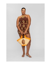 The Wolf Gang - Concha Halter Mini Dress - Chocolate