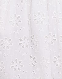 Petal & Pup - Clo Puff Sleeve Midi Dress - White Broderie