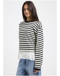 Subtitled - Long Sleeve Stripe Top