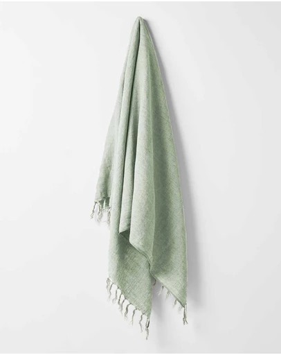 Aura Home - Linen Fringe Throw