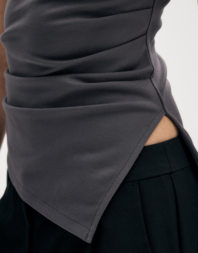 Minima Esenciales - Eliana Draped T-Shirt