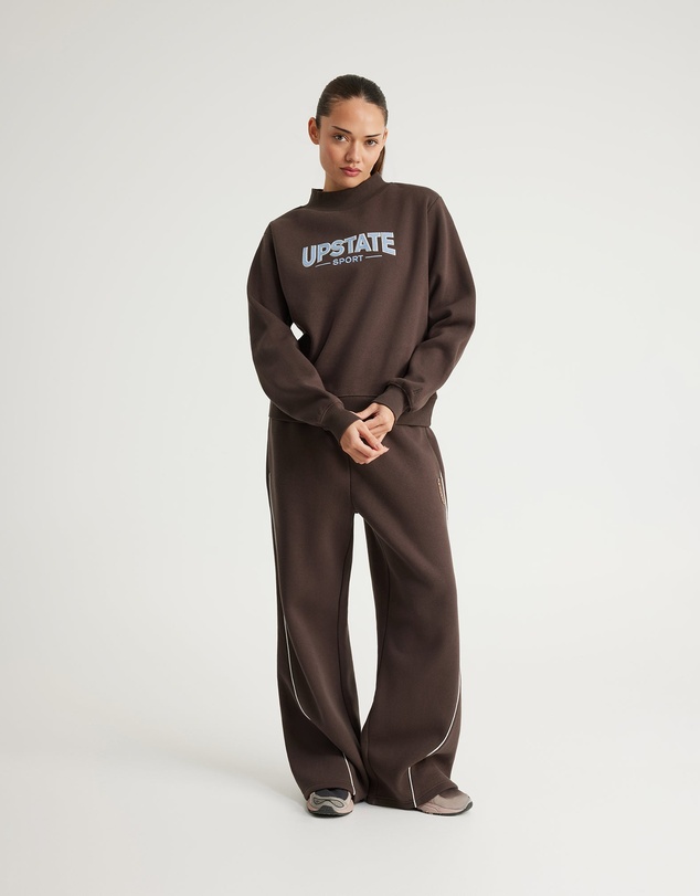 Upstate - College Mock Neck - Espresso
