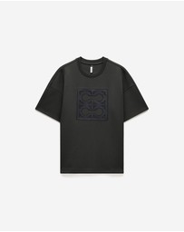 Calibre - Loose Fit Monogram Sweat T-shirt Khaki