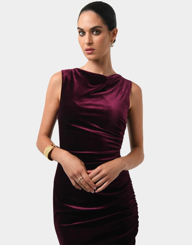 Forcast - Cory Draped Midi Dress