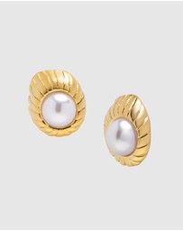 Nialaya Jewellery - Women's Vintage Pearl Earrings