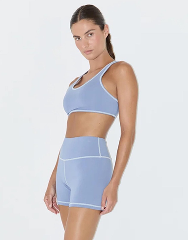 Zulu & Zephyr - Contrast-Trim Scoop Crop Top Sports Bra