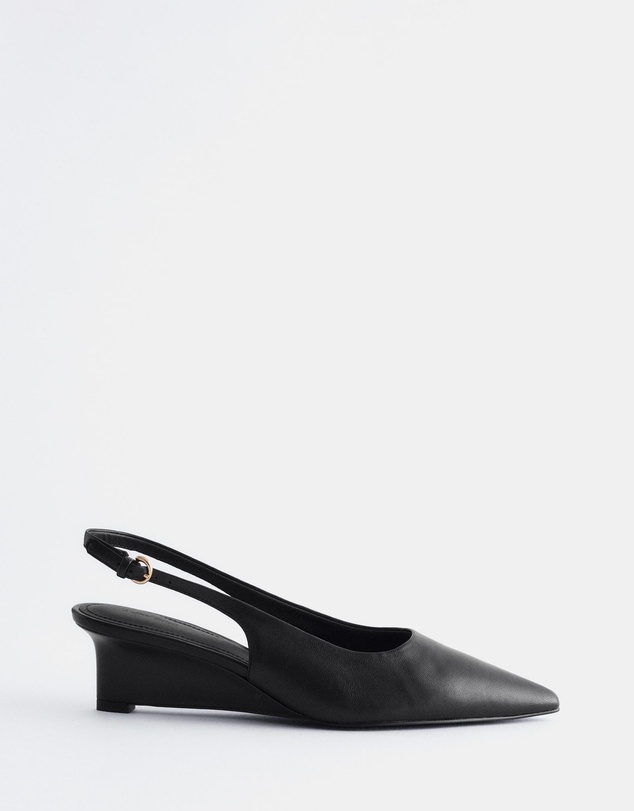 & Other Stories - Leather Wedge Slingback Pumps