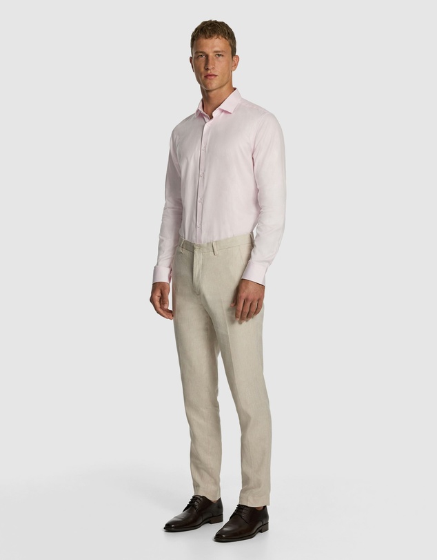 yd. - Clubman Pure Cotton Twill Slim Fit Dress Shirt
