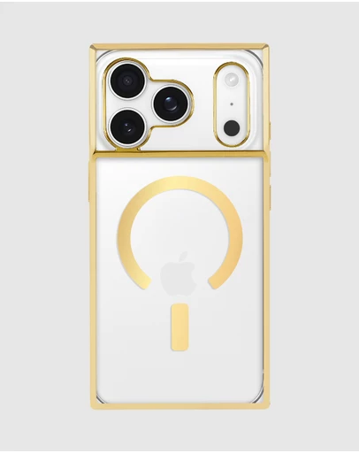Flaunt - Flaunt Square Gilded Crystal Clear MagSafe Case for iPhone 18 Pro / 17 Pro