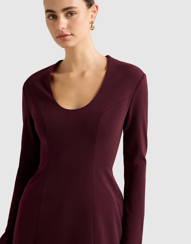 Forever New - Ruby Long Sleeves Structured Mini Dress