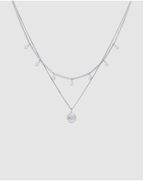 Elli Jewelry - Necklace Layer Disc 925 Sterling Silver