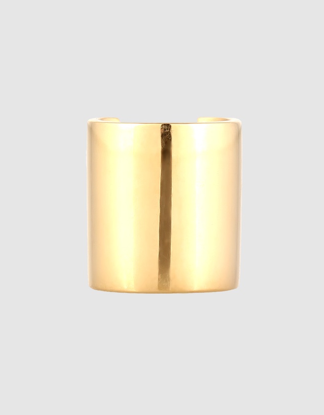 Kuzzoi - ICONIC EXCLUSIVE - Earrings Male Earcuff Wide Single 925 Sterling Silver Gold Plated