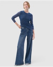 rag & bone - rb Miramar Mesh Long Sleeve Tee