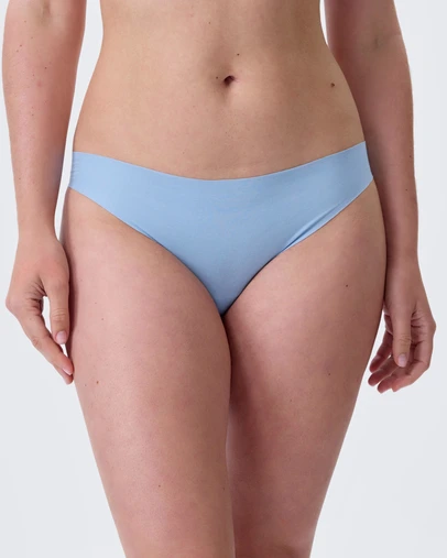 Bras N Things - Smooth Comfort Cotton Brazilian Knicker - Light Blue