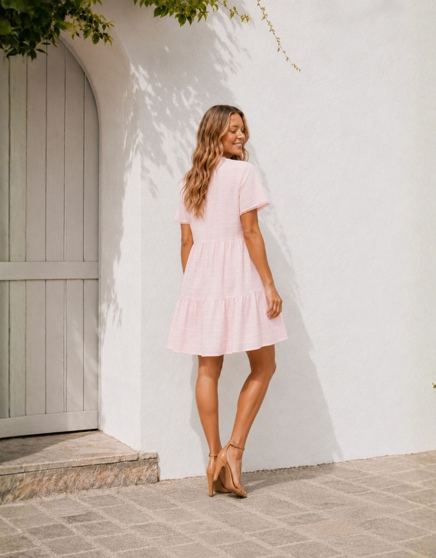 Esther & Co - Galinda Dress - Soft Pink