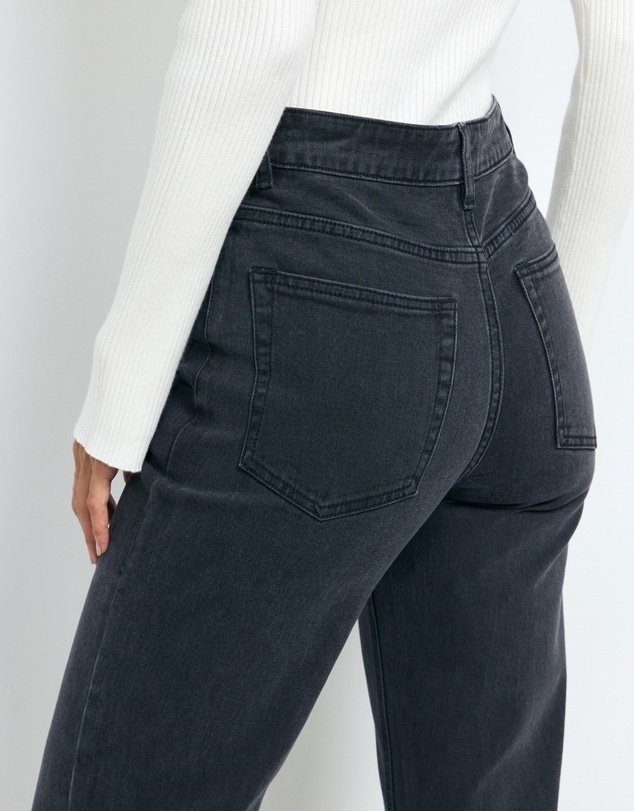 AERE - High Rise Stretch Straight Jeans
