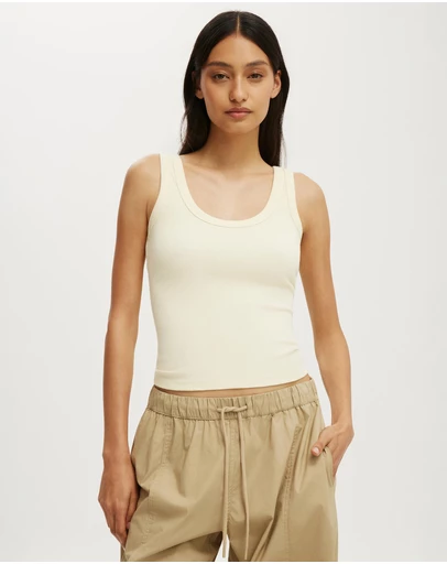 Cotton On - Blake Rib Scoop Tank
