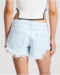 ONE TEASPOON - Bonitas Low Waist Denim Shorts - Xanthe Light Blue