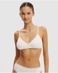 Cotton On Body - Cotton Pointelle Triangle Padded Bralette