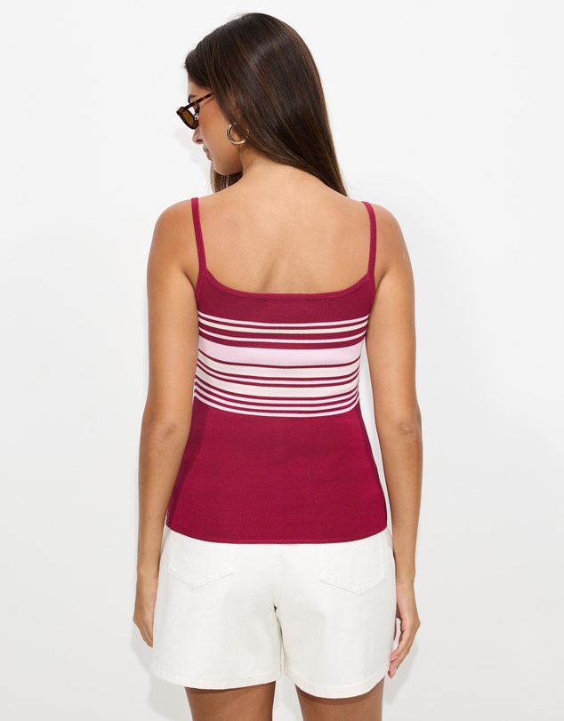Dazie - Delphine Stripe Knit Top