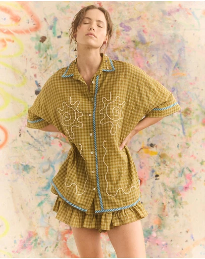 KINGA CSILLA - Hulia Check Token Shirt