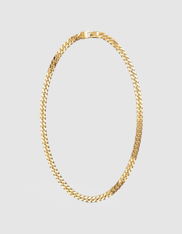 GUESS - GUESS Mens Gold-Tone Curb Chain Necklace