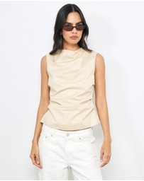 AERE - Ruched Organic Cotton Top