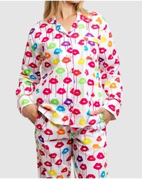 Sant And Abel - Women's Drawbertson Drippy Lips Long PJ Set