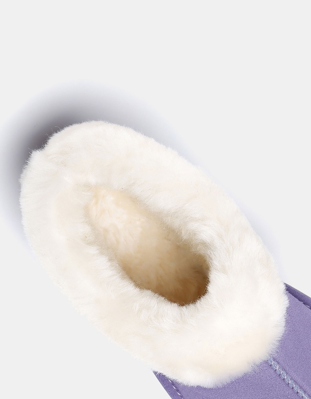 EVERAU - Australian Shepherd Ugg Homey Slipper Cow Leather Upper House Shoes