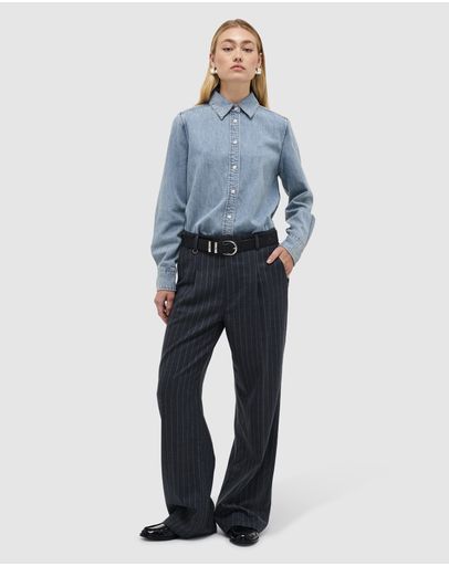 Pinstripe Charcoal