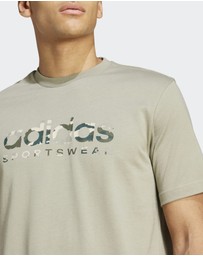 adidas Sportswear - Camo Linear Graphic Tee Mens