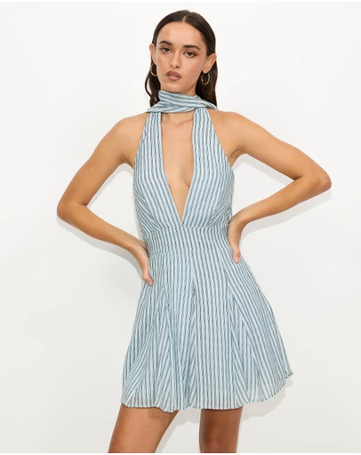 Dazie - Mocktail Scarf Mini Dress