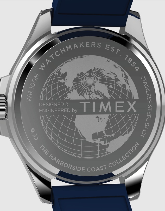 TIMEX - Harborside Coast Multifunction 43mm Synthetic Rubber Strap Watch