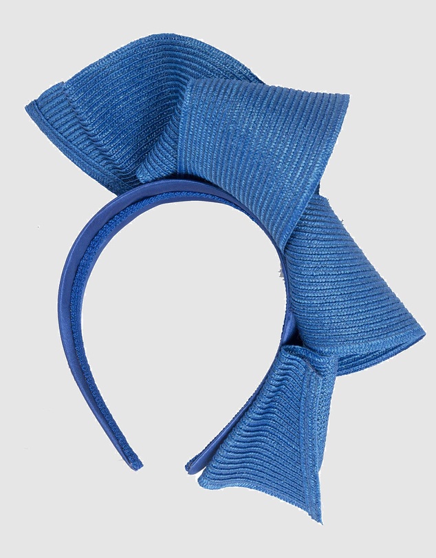 Max Alexander - Large Wavy Blue Racing Fascinator