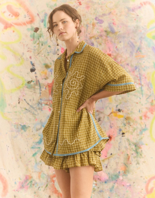 KINGA CSILLA - Hulia Check Token Shirt