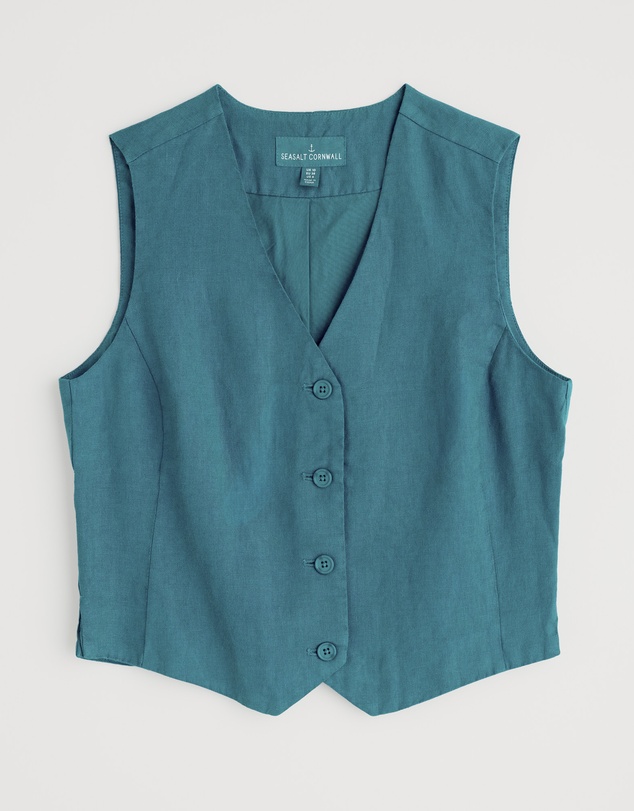 Seasalt - Seasalt Cornwall Blue Blinker Waistcoat