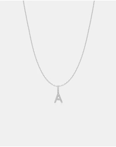 Ania Haie - Ania Haie Silver Letter A Initial Necklace
