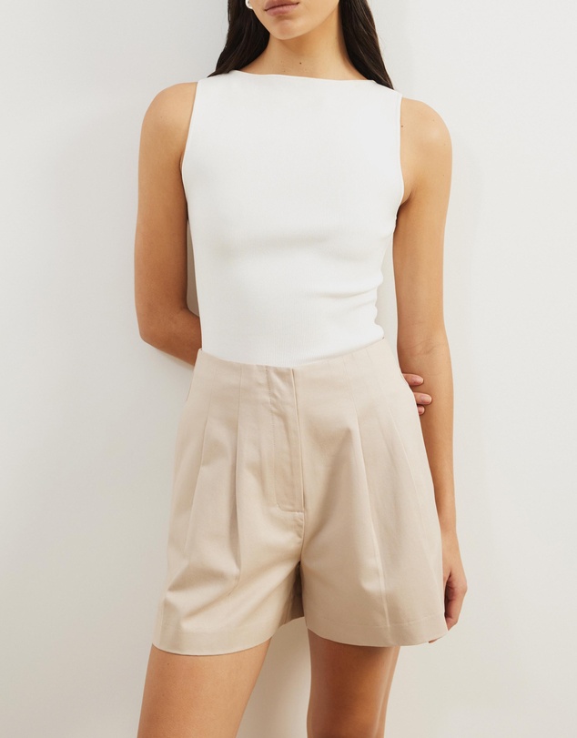 Atmos&Here - Kendal Pleated Tailored Shorts