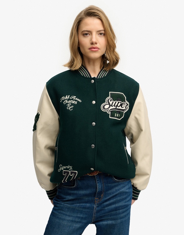 Superdry - Patched Varsity Bomber Jacket