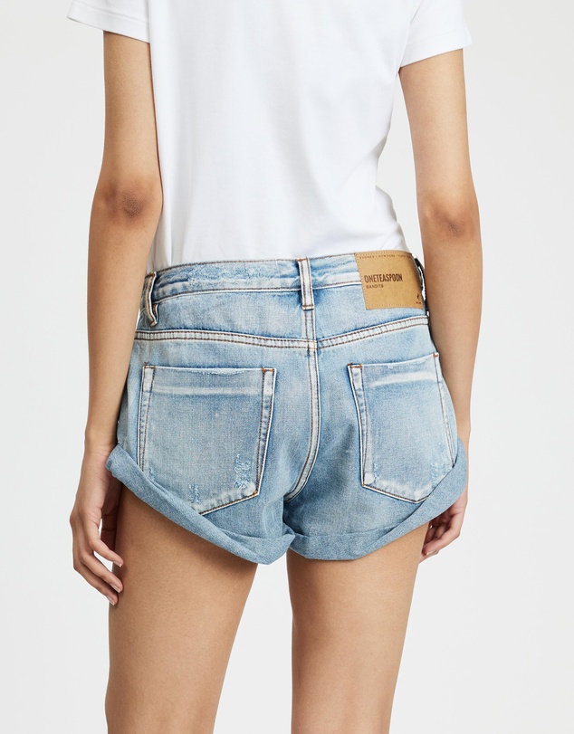 ONE TEASPOON - Bandits Low Waist Denim Shorts