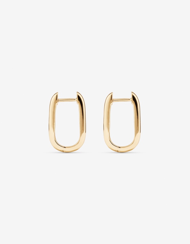 Michael Hill - Huggie Paperclip Earrings in 10kt Yellow Gold
