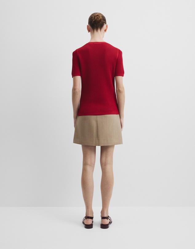 Country Road - Waffle Short Sleeve Button Knit