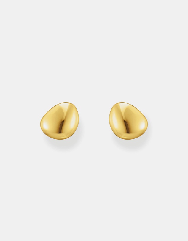 THOMAS SABO - Ear studs in organic shape gold