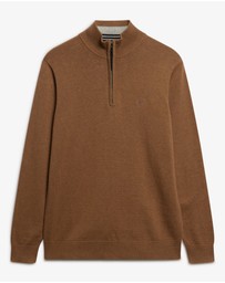 Superdry - Slim Fit Essentials Cotton Half Zip