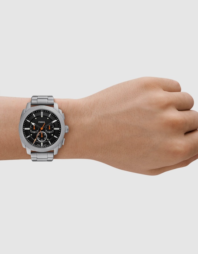 Fossil - Machine Silver Tone Chronograph Watch