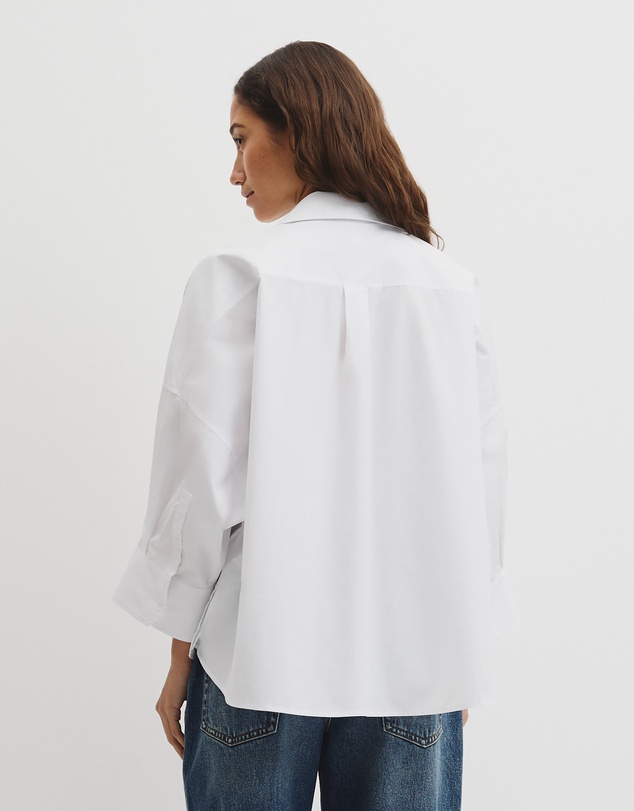 Country Road - Drape Sleeve Cotton Shirt