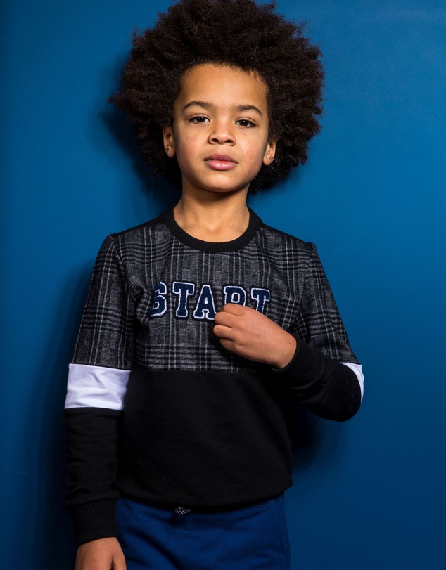 B.Nosy - Check Print Sweatshirt - Kids-Teens